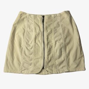 Free People We The Free Women’s Corduroy Mini Zip Skirt Cream Size 4